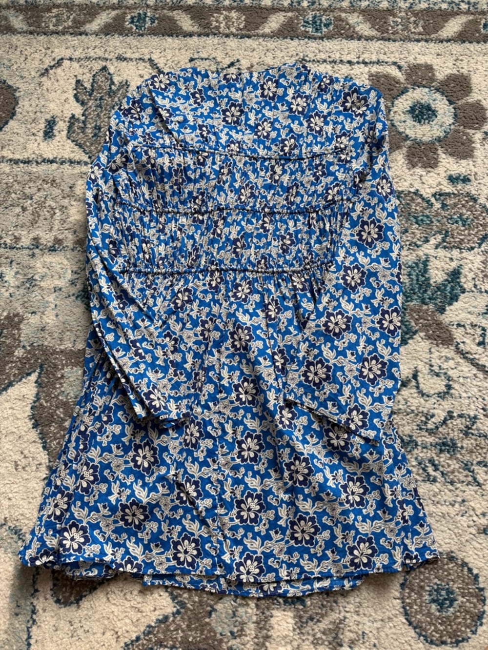 J. Crew Blue Floral Swim Coverup - Picture 4 of 4